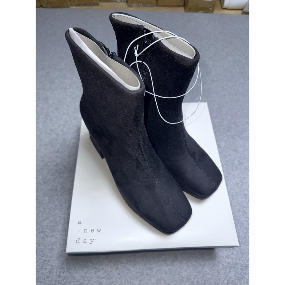 A new day Tommy  black platform ankle boots Sz 9.5 New